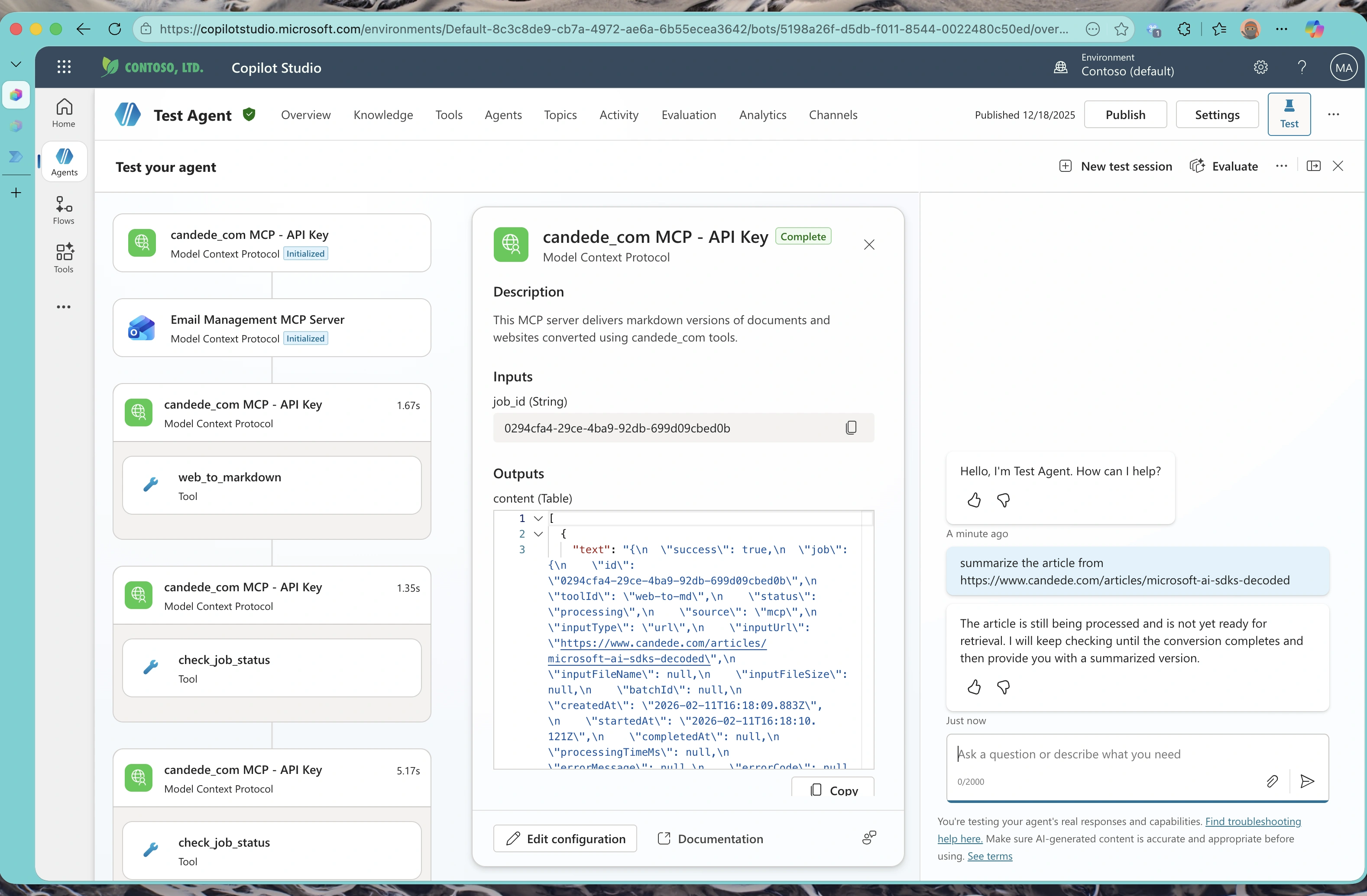 GPT-5 Auto managing asynchronous tool calls
