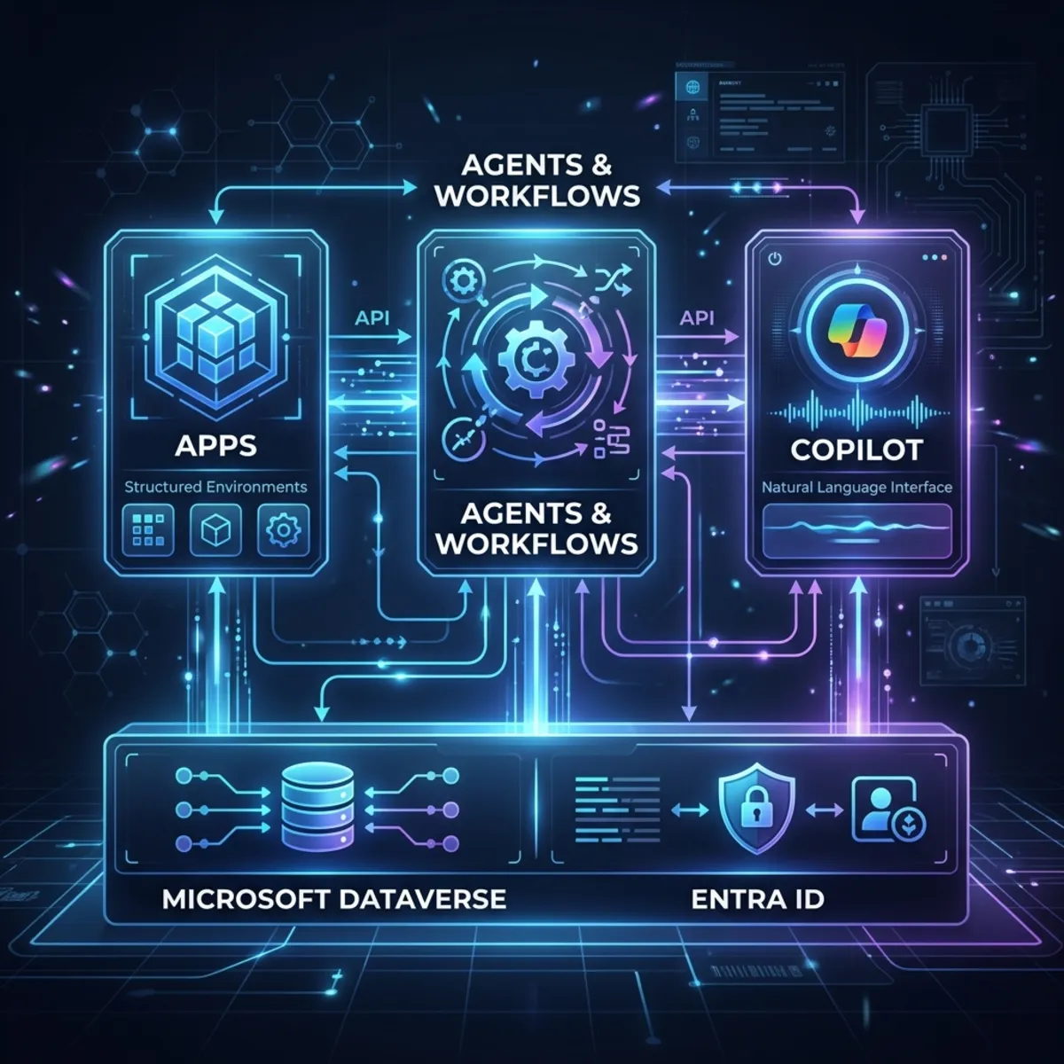 Trifecta of Modern Enterprise Workflows: Apps, Agents, and Copilot connected to Dataverse and Entra ID
