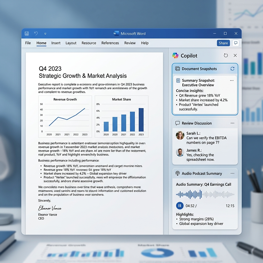 Word's Copilot Summarization Suite