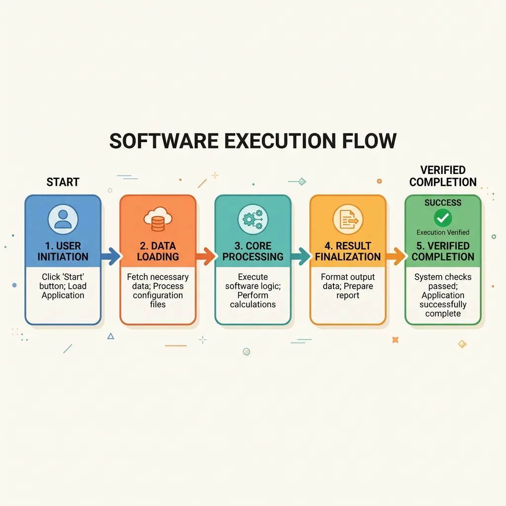 A flowchart detailing the 5-step Excel Plan Mode execution pathway, from data assessment to verified completion.