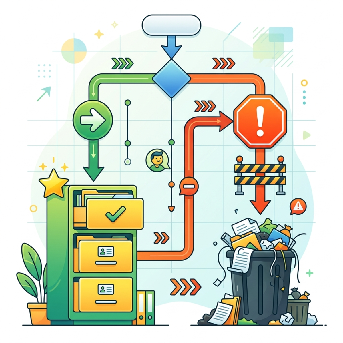 Flowchart illustrating the correct path for deploying an agent to a specific solution